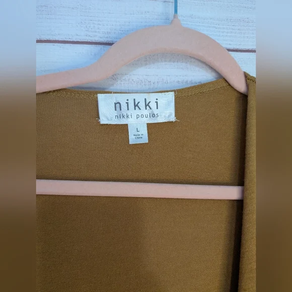 ⭐ Host Pick ⭐  Nikki Poulos Rust Color Open Fron Duster / Cardigan Size Large - Picture 3 of 7